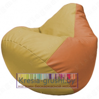 Бескаркасное кресло мешок Груша Г2.3-0820 (охра, оранжевый)